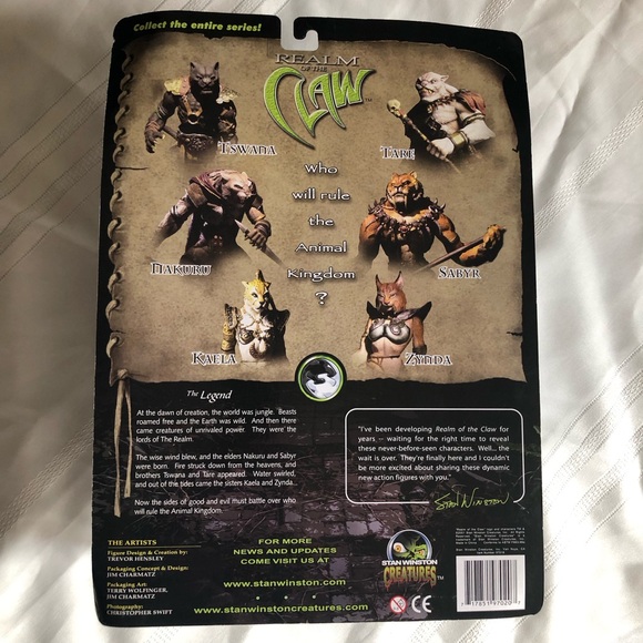 2001 Stan Winston Creatures Realm of the Claw 8” NAKURU Poseable Figure NWT - Picture 11 of 14